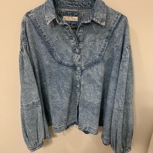 Free People Oversized Denim Button down